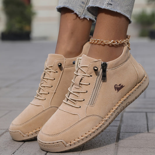 Bettina  | Damen Bequeme Schnürschuhe mit Reißverschluss