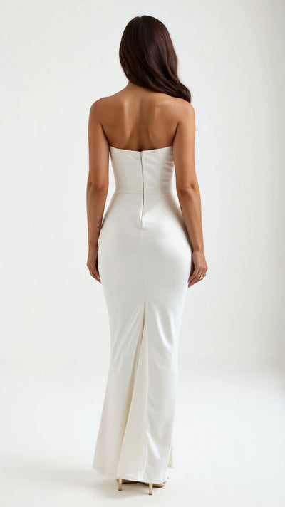 Maria | Damen Säulen Maxi Kleid für Hochzeitsgäste