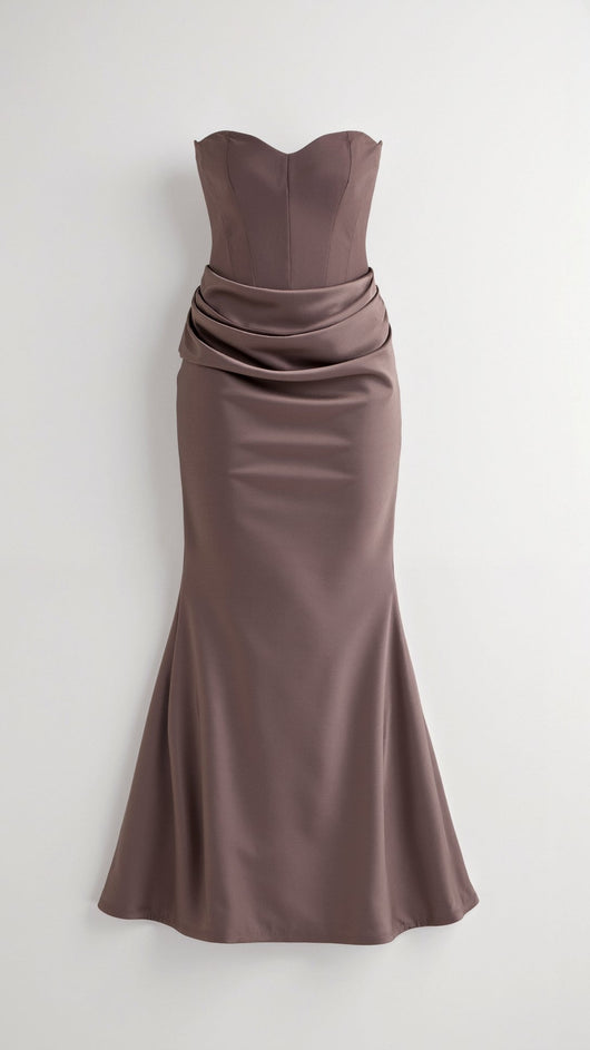 Maria | Damen Säulen Maxi Kleid für Hochzeitsgäste