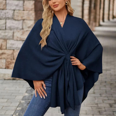 Veronika | Damen Oberteil im Cape-Stil mit Frontknoten