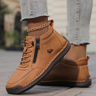 Bettina  | Damen Bequeme Schnürschuhe mit Reißverschluss