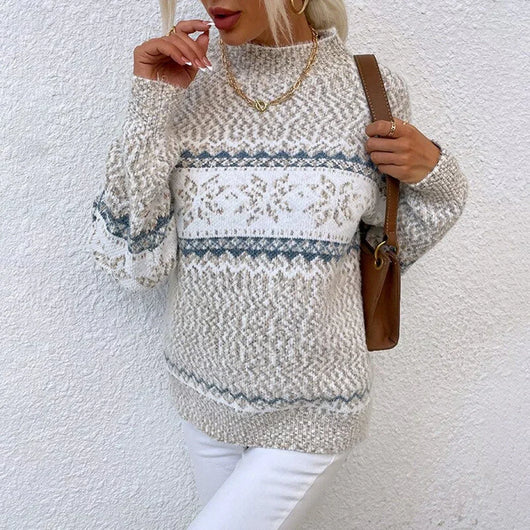 Angela | Gemütlicher gestrickter Damen-Weihnachtspullover