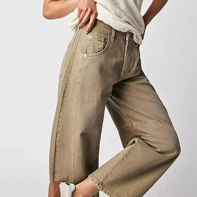 Hanna | Damen High-Waist-Jeans mit lockerer Passform