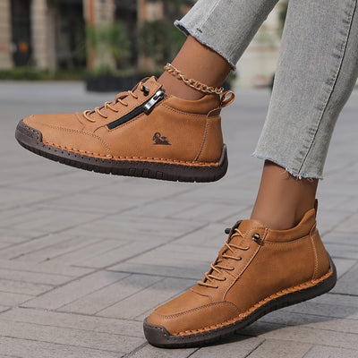 Bettina  | Damen Bequeme Schnürschuhe mit Reißverschluss