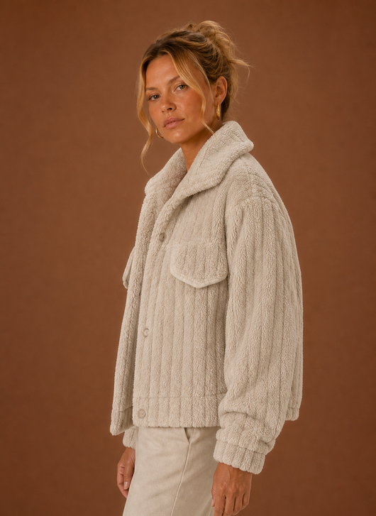 Damen Teddymantel oversized