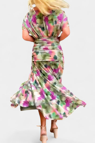 Greta | Damen Off-Shoulder Cocktailparty-Kleid figurbetontes Maxi-Abendkleid