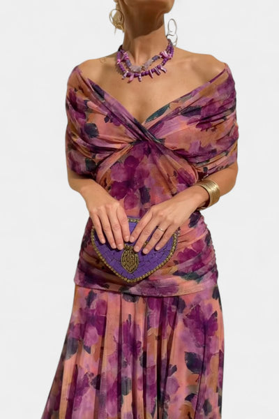 Greta | Damen Off-Shoulder Cocktailparty-Kleid figurbetontes Maxi-Abendkleid