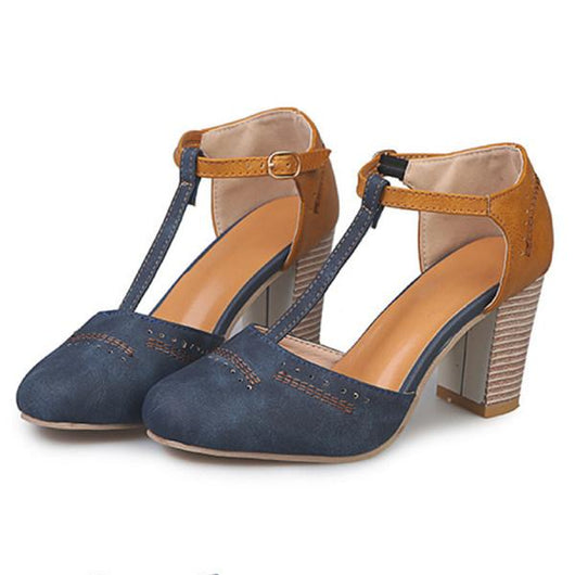 Katharina | Damen Frühlings Mary Janes Mit Blockabsatz