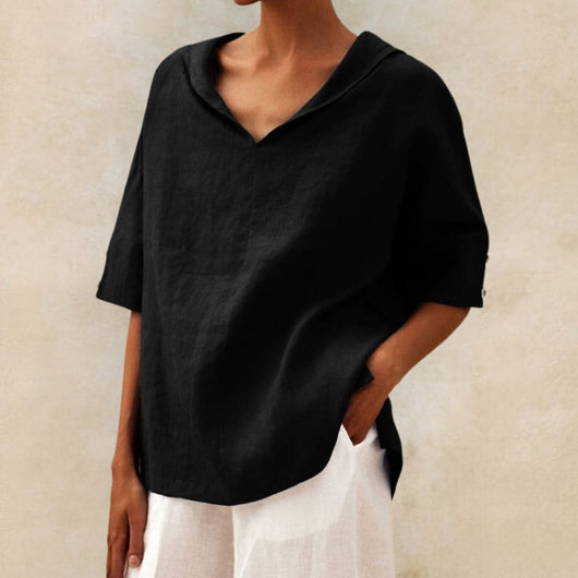 Daniela | Damen Frühling Locker Geschnittenes V-Neck Top