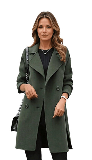 Anna | Damen Chic Klassischer Revers Wintermantel