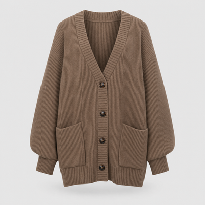 Wexford Grobstrick-Cardigan mit Knopfleiste